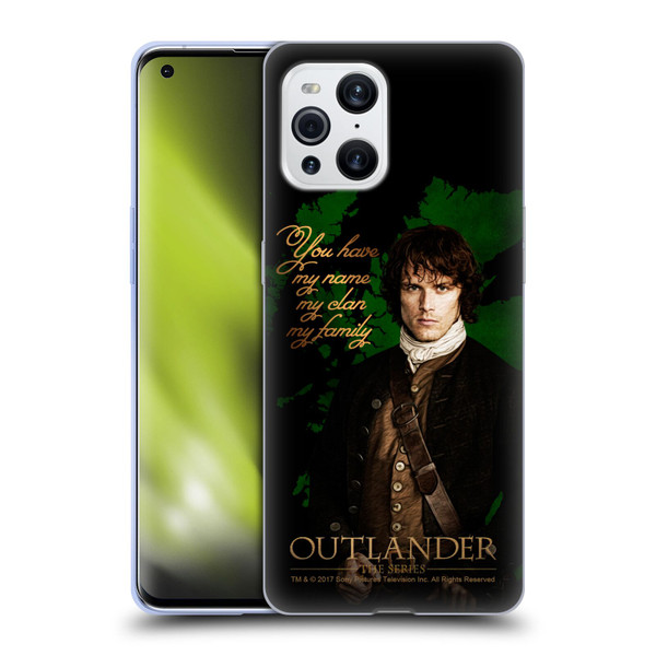 Outlander Portraits Jamie Soft Gel Case for OPPO Find X3 / Pro