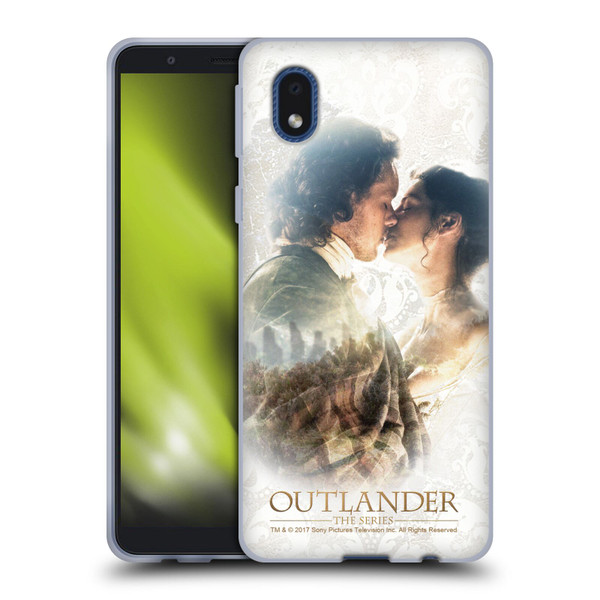 Outlander Portraits Claire & Jamie Kiss Soft Gel Case for Samsung Galaxy A01 Core (2020)