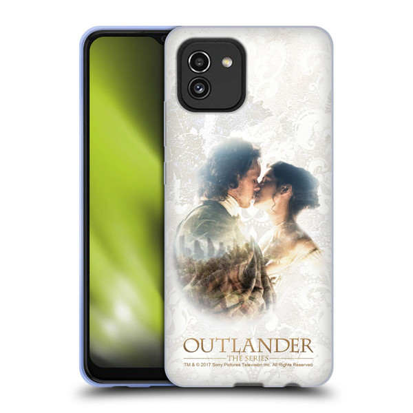 Outlander Portraits Claire & Jamie Kiss Soft Gel Case for Samsung Galaxy A03 (2021)