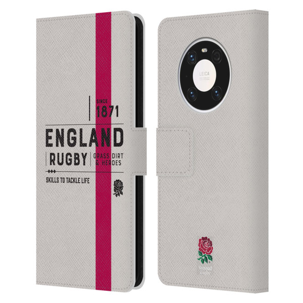 England Rugby Union History Since 1871 Leather Book Wallet Case Cover For Huawei Mate 40 Pro 5G