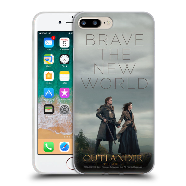 Outlander Season 4 Art Brave The New World Soft Gel Case for Apple iPhone 7 Plus / iPhone 8 Plus