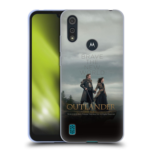 Outlander Season 4 Art Brave The New World Soft Gel Case for Motorola Moto E6s (2020)