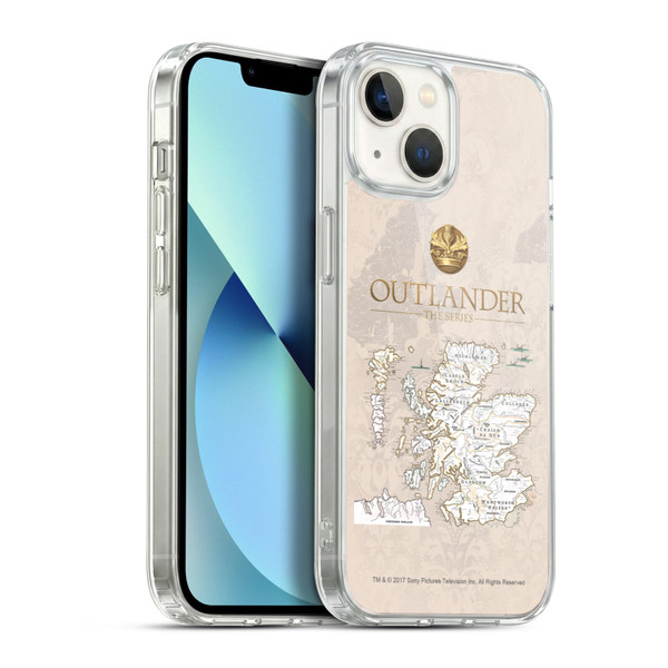 Outlander Seals And Icons Map Soft Gel Case for Apple iPhone 13