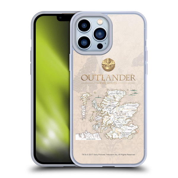 Outlander Seals And Icons Map Soft Gel Case for Apple iPhone 13 Pro Max
