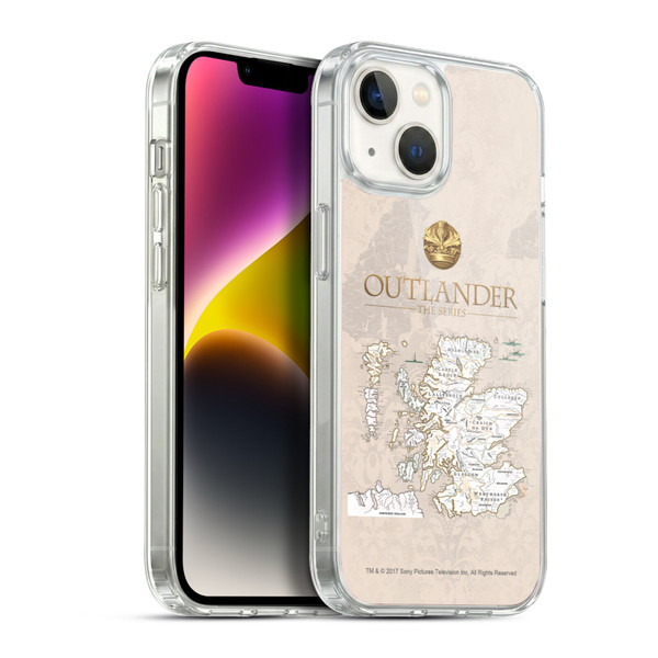 Outlander Seals And Icons Map Soft Gel Case for Apple iPhone 14