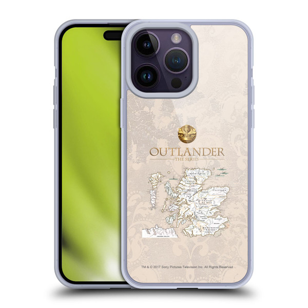Outlander Seals And Icons Map Soft Gel Case for Apple iPhone 14 Pro Max