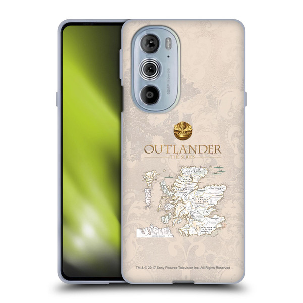 Outlander Seals And Icons Map Soft Gel Case for Motorola Edge X30