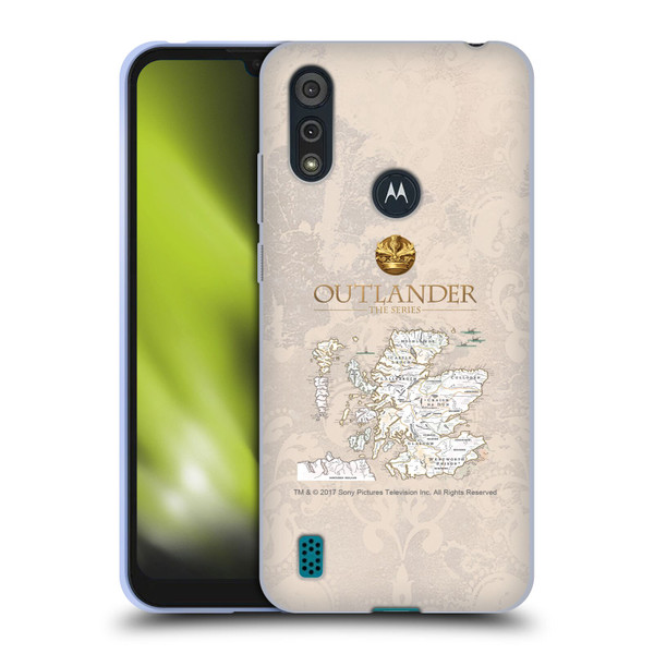 Outlander Seals And Icons Map Soft Gel Case for Motorola Moto E6s (2020)