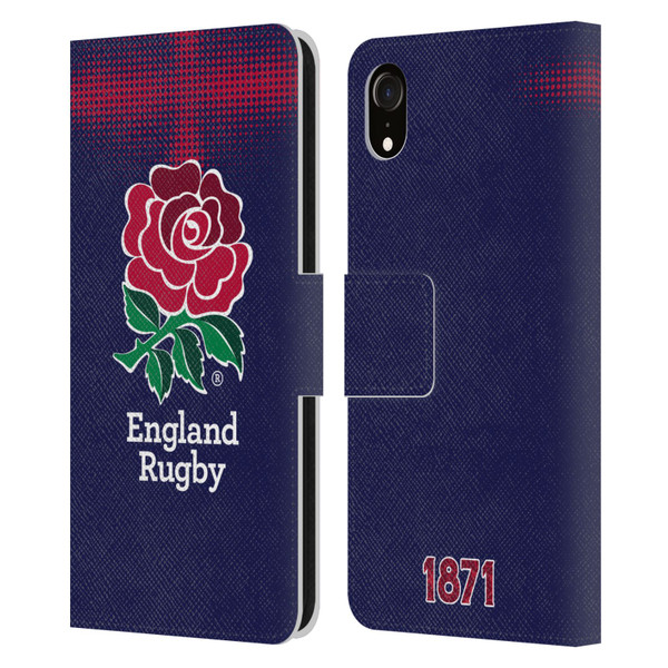 England Rugby Union 2016/17 The Rose Alternate Kit Leather Book Wallet Case Cover For Apple iPhone XR