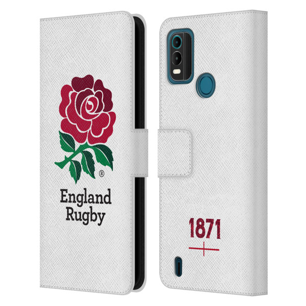 England Rugby Union 2016/17 The Rose Home Kit Leather Book Wallet Case Cover For Nokia G11 Plus