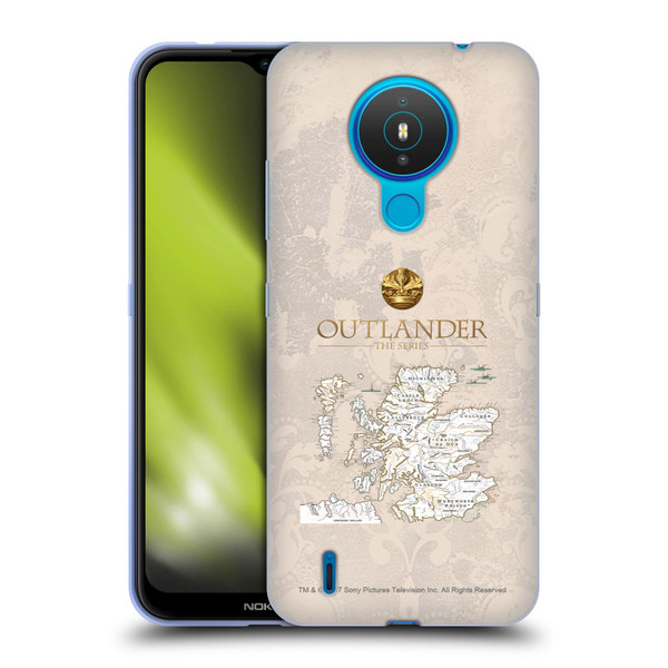 Outlander Seals And Icons Map Soft Gel Case for Nokia 1.4
