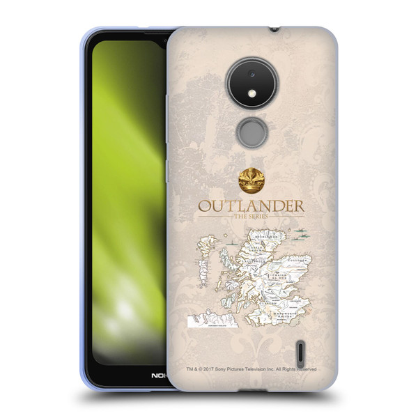 Outlander Seals And Icons Map Soft Gel Case for Nokia C21