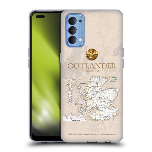 Outlander Seals And Icons Map Soft Gel Case for OPPO Reno 4 5G