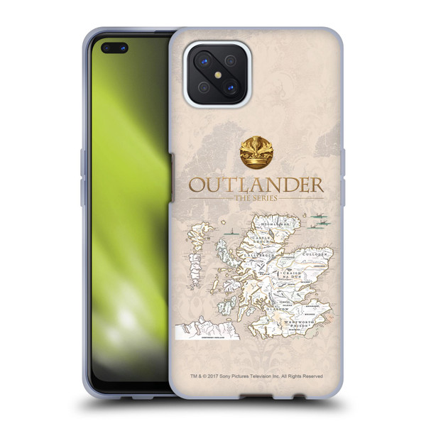 Outlander Seals And Icons Map Soft Gel Case for OPPO Reno4 Z 5G