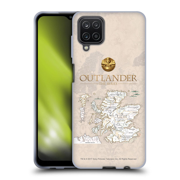 Outlander Seals And Icons Map Soft Gel Case for Samsung Galaxy A12 (2020)