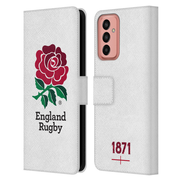 England Rugby Union 2016/17 The Rose Home Kit Leather Book Wallet Case Cover For Samsung Galaxy M13 (2022)