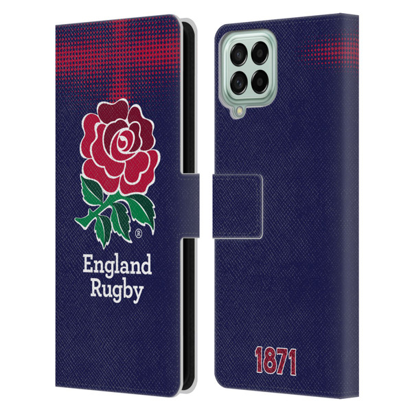 England Rugby Union 2016/17 The Rose Alternate Kit Leather Book Wallet Case Cover For Samsung Galaxy M53 (2022)