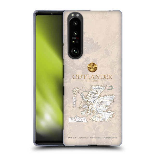 Outlander Seals And Icons Map Soft Gel Case for Sony Xperia 1 III
