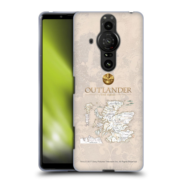 Outlander Seals And Icons Map Soft Gel Case for Sony Xperia Pro-I