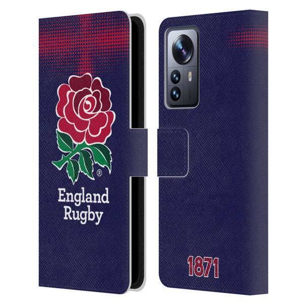 England Rugby Union 2016/17 The Rose Alternate Kit Leather Book Wallet Case Cover For Xiaomi 12 Pro