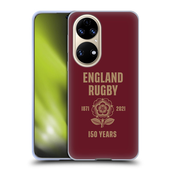 England Rugby Union 150th Anniversary Red Soft Gel Case for Huawei P50