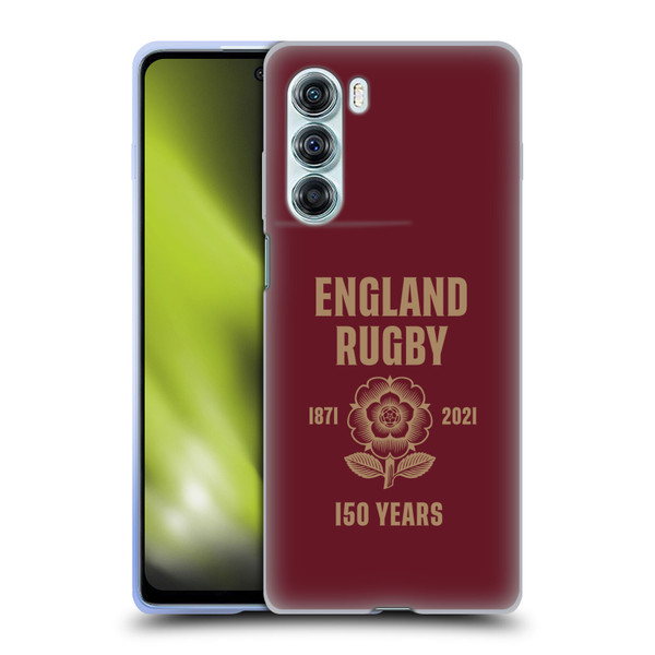 England Rugby Union 150th Anniversary Red Soft Gel Case for Motorola Edge S30 / Moto G200 5G