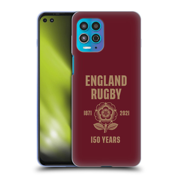 England Rugby Union 150th Anniversary Red Soft Gel Case for Motorola Moto G100