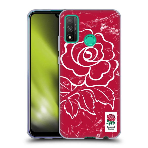 England Rugby Union Marble Red Soft Gel Case for Huawei P Smart (2020)