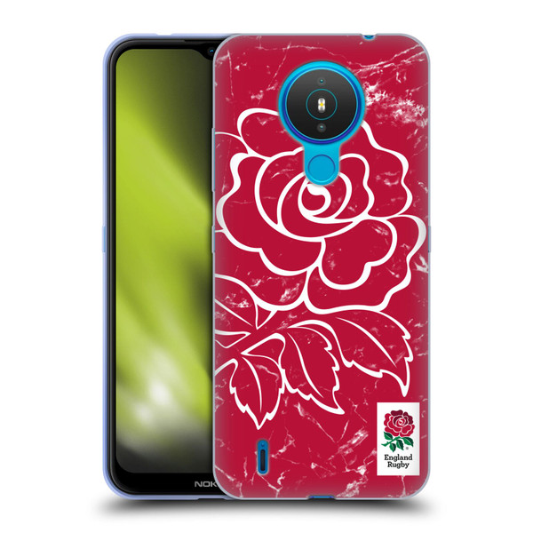 England Rugby Union Marble Red Soft Gel Case for Nokia 1.4