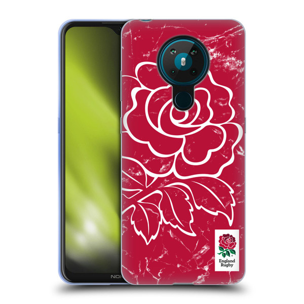 England Rugby Union Marble Red Soft Gel Case for Nokia 5.3