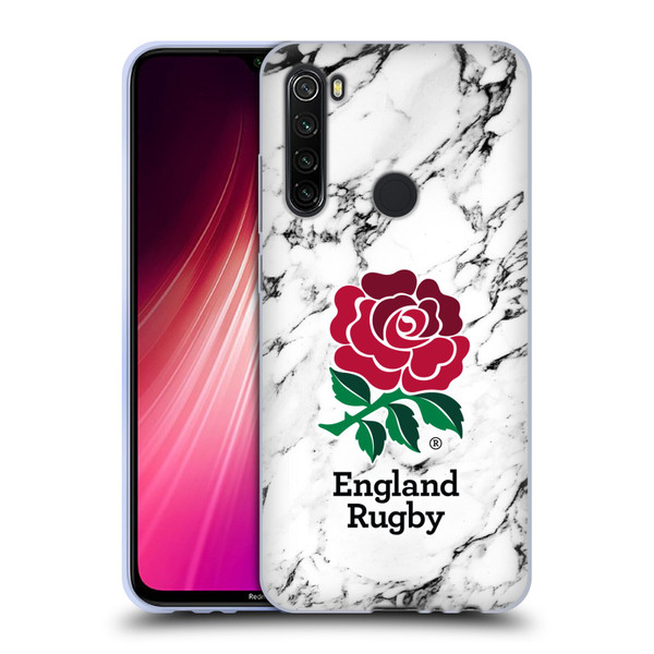 England Rugby Union Marble White Soft Gel Case for Xiaomi Redmi Note 8T