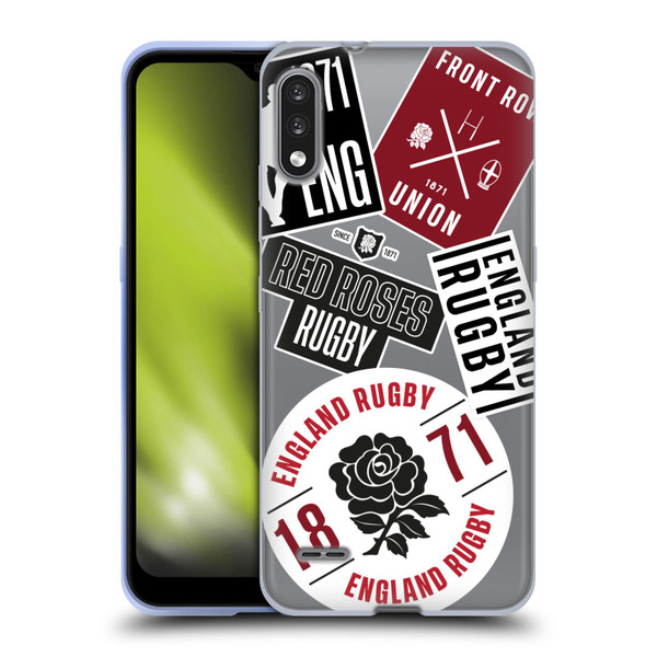 England Rugby Union RED ROSE Icons And Graphics Soft Gel Case for LG K22