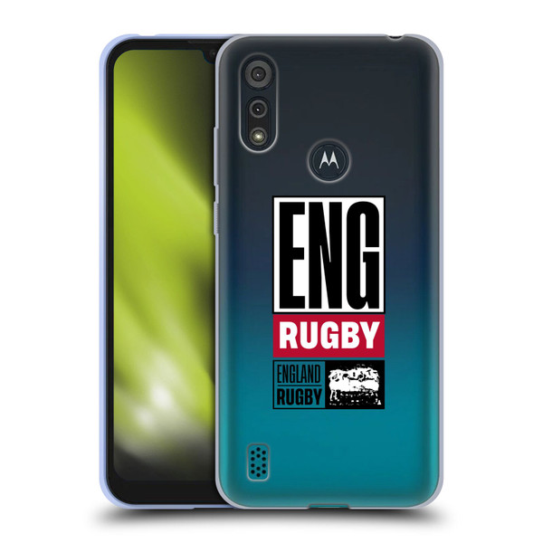 England Rugby Union RED ROSE Eng Rugby Logo Soft Gel Case for Motorola Moto E6s (2020)