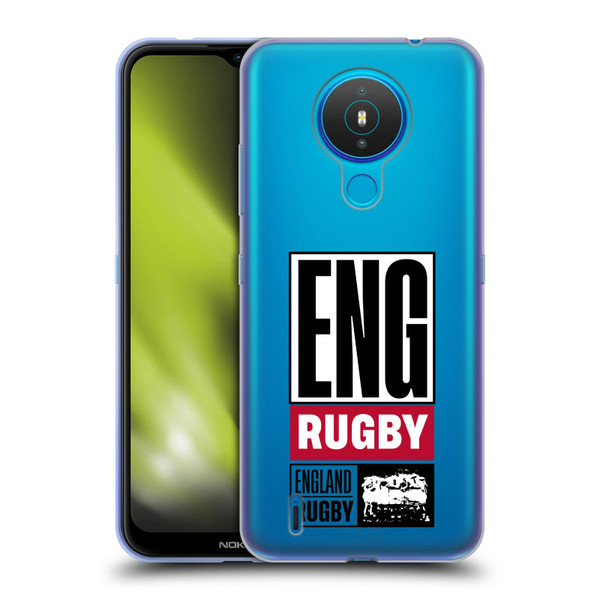 England Rugby Union RED ROSE Eng Rugby Logo Soft Gel Case for Nokia 1.4