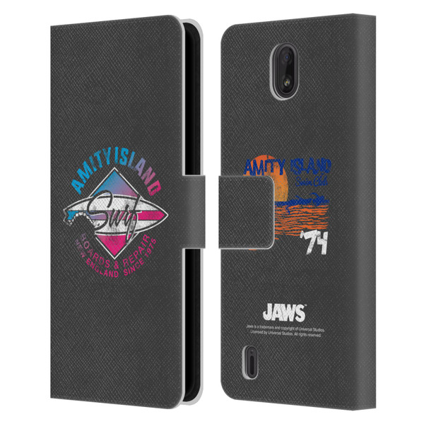 Jaws I Key Art Surf Leather Book Wallet Case Cover For Nokia C01 Plus/C1 2nd Edition