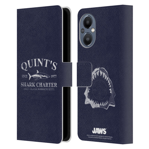 Jaws I Key Art Quint's Shark Charter Leather Book Wallet Case Cover For OnePlus Nord N20 5G