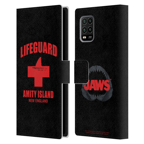 Jaws I Key Art Lifeguard Leather Book Wallet Case Cover For Xiaomi Mi 10 Lite 5G
