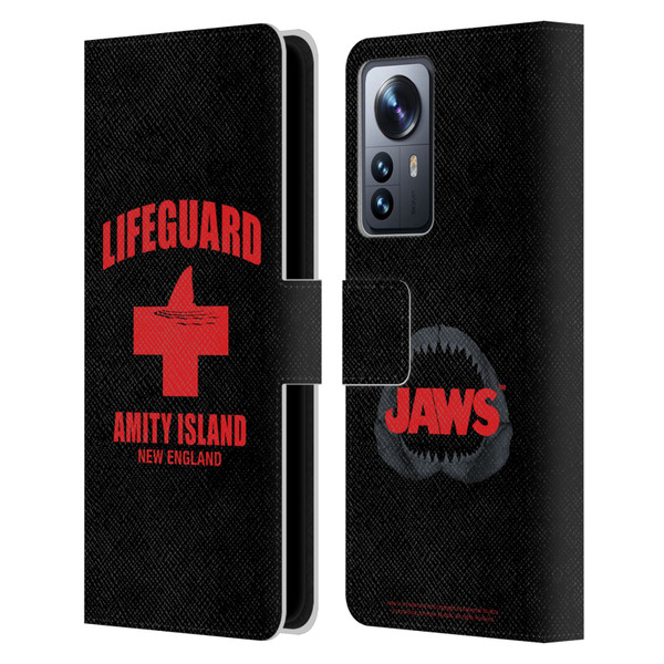 Jaws I Key Art Lifeguard Leather Book Wallet Case Cover For Xiaomi 12 Pro