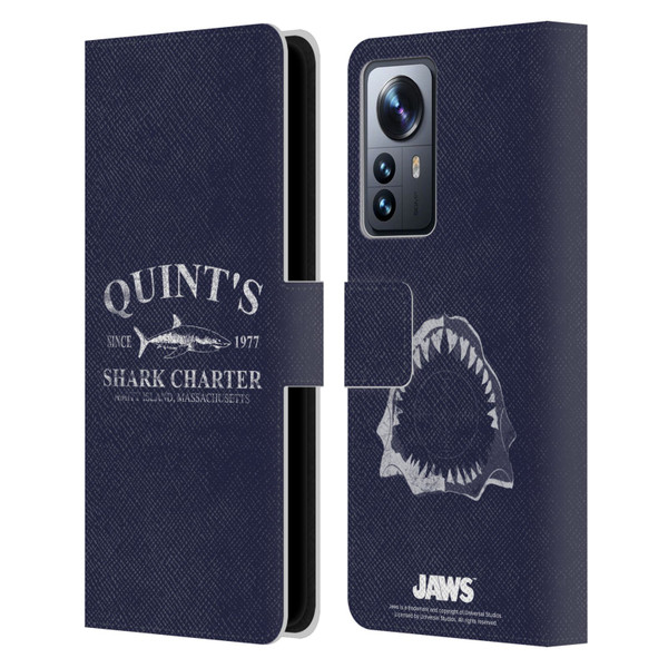 Jaws I Key Art Quint's Shark Charter Leather Book Wallet Case Cover For Xiaomi 12 Pro