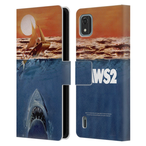 Jaws II Key Art Sailing Poster Leather Book Wallet Case Cover For Nokia C2 2nd Edition