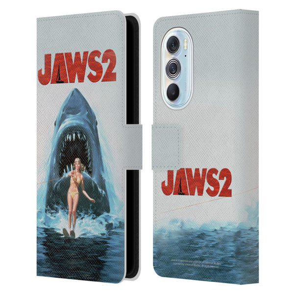 Jaws II Key Art Wakeboarding Poster Leather Book Wallet Case Cover For Motorola Edge X30