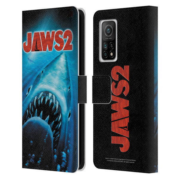 Jaws II Key Art Swimming Poster Leather Book Wallet Case Cover For Xiaomi Mi 10T 5G