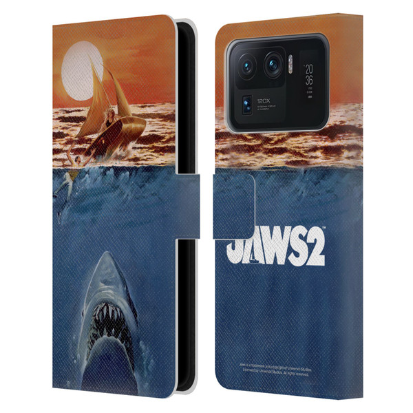 Jaws II Key Art Sailing Poster Leather Book Wallet Case Cover For Xiaomi Mi 11 Ultra