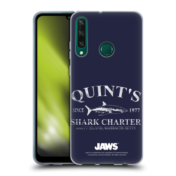 Jaws I Key Art Quint's Shark Charter Soft Gel Case for Huawei Y6p