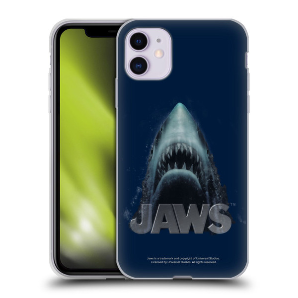 Jaws I Key Art Illustration Soft Gel Case for Apple iPhone 11
