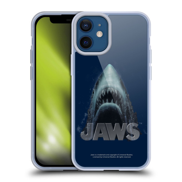 Jaws I Key Art Illustration Soft Gel Case for Apple iPhone 12 Mini