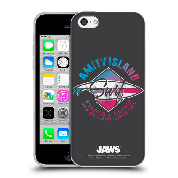 Jaws I Key Art Surf Soft Gel Case for Apple iPhone 5c