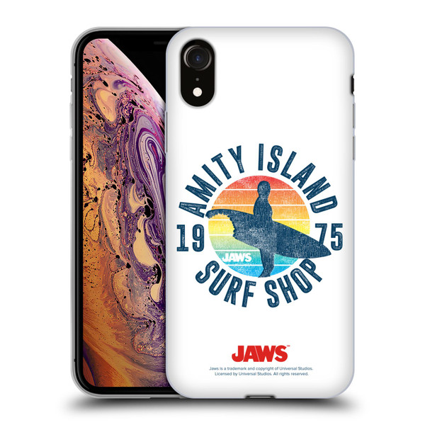 Jaws I Key Art Surf Shop Soft Gel Case for Apple iPhone XR