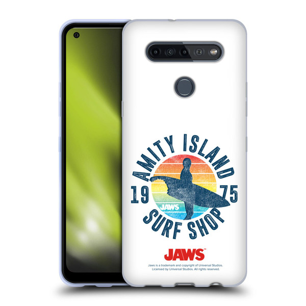 Jaws I Key Art Surf Shop Soft Gel Case for LG K51S