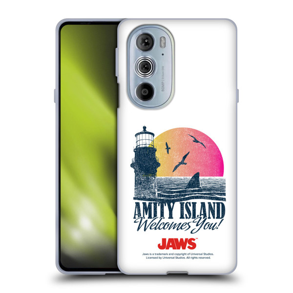 Jaws I Key Art Amity Island Soft Gel Case for Motorola Edge X30